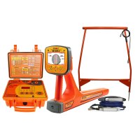 Трассоискатель с цветным экраном, функцией сохранения GPS/ГЛОНАСС координат и возможностью контроля качества изоляции "Успех АГ-309.50ЦК-СКИ" (Трассоискатель с А-рамкой, обеспечивающий контроль состояния изоляции и локализацию мест короткого замыкания)